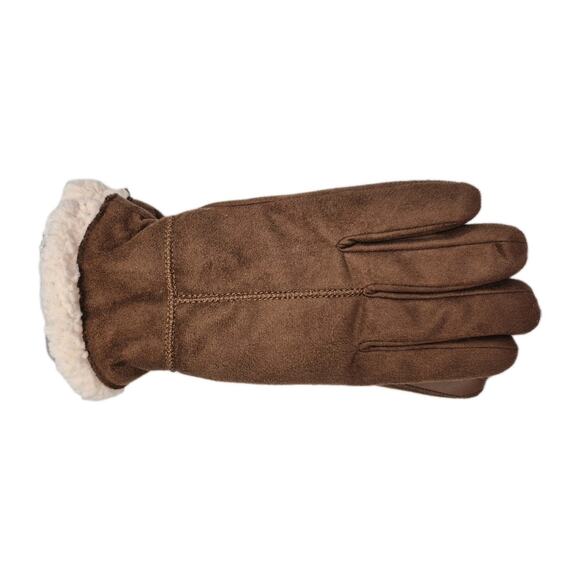 ISOTONER Cognac Fleece Lined Gloves Womens S/M Eco Comfort SmartDri SmarTouch - Picture 4 of 9